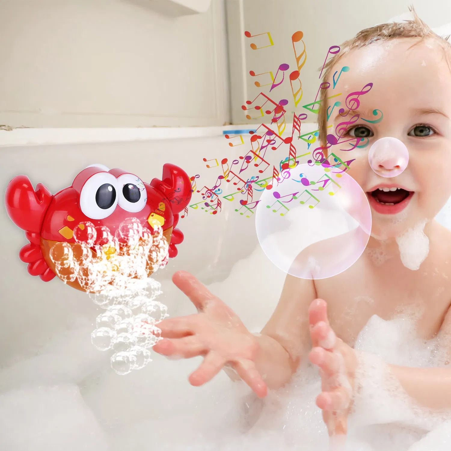 Frog Musical Bubble Bath Maker Baby Bath Toys for Bathtubs Toddler Bubble Machine for Bath Fun photo 4