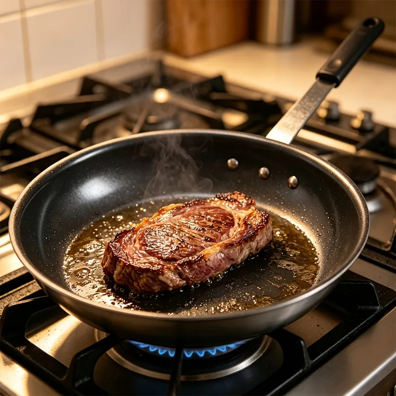 Ceramic Nonstick Egg Pan, Aluminum Frying Pan with Stainless Steel Base, Oven Safe, Dishwasher Safe Skillet photo 6