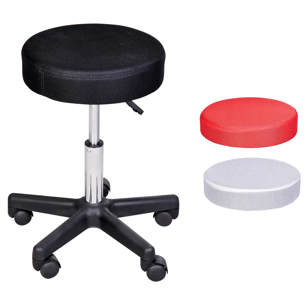 Salon Spa Stool Adjustable Height Rolling Chair Multi Color Comfort Double Nets Cloth Sponge photo 7