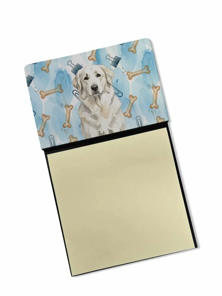 White Great Pyrenees Coworker Watercolor Sticky Note Holder Refillable Dispenser Desk Accessory 3x3 Pad Gift photo 8