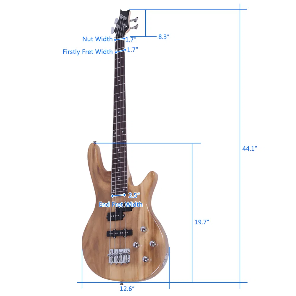 Exquisite Stylish IB Bass with Power Line and Wrench Tool Burlywood Color photo 5