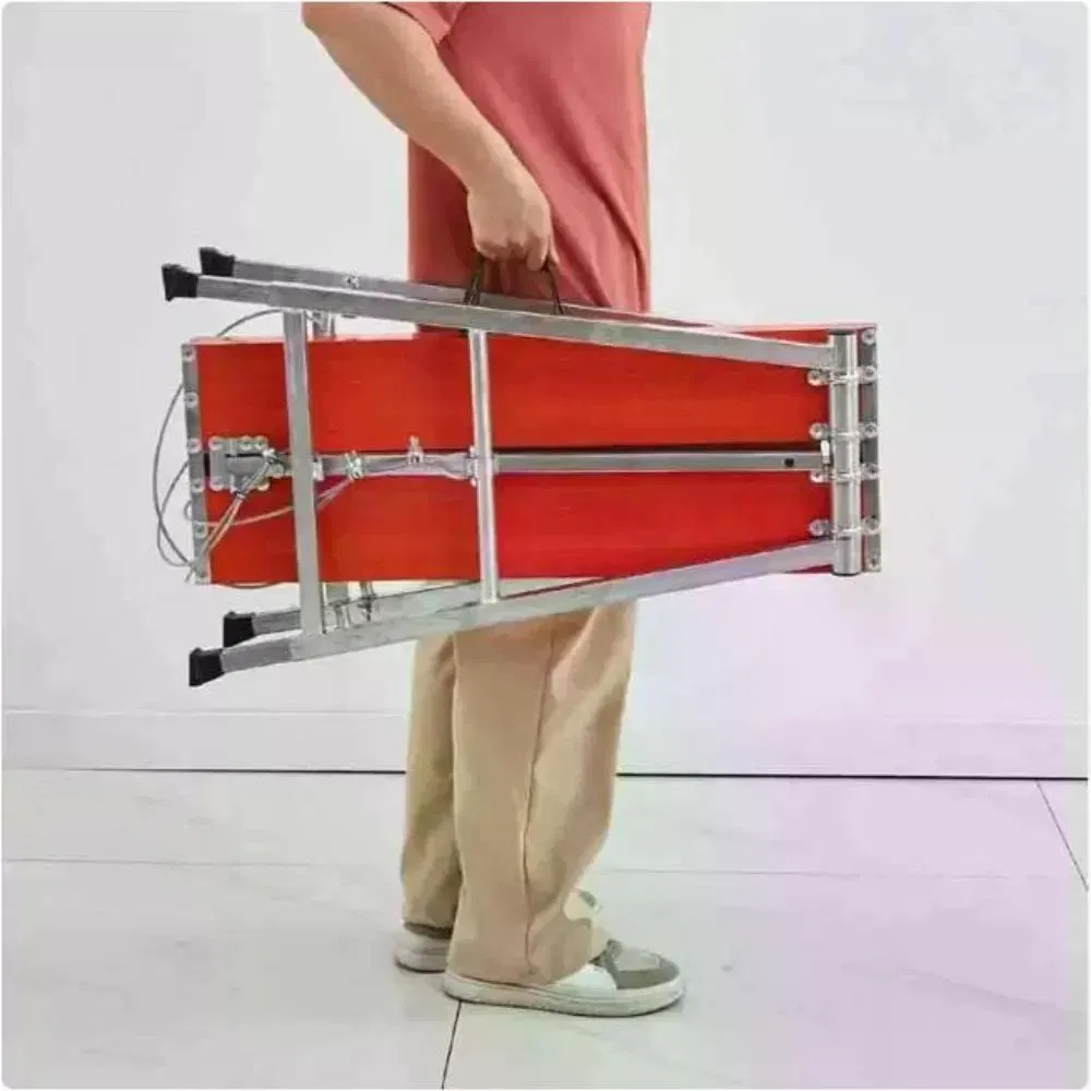 Folding Aluminum Scaffold Platform 250KG Heavy Load 5 Adjustable Height 70-120cm Anti Slip Large Work Platform Foldable No Assembly Portable Rust Resistant Work photo 5
