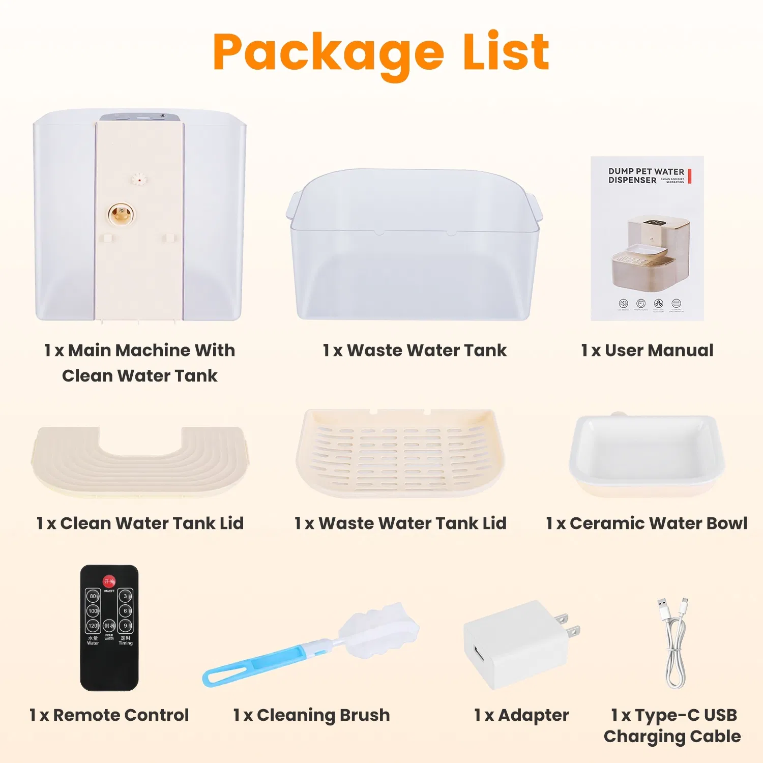 Cordless Dog Cat Water Fountain 4.5L, Dual Tank Filtration Automatic Pet Water Dispenser with Easy Cleaning photo 4