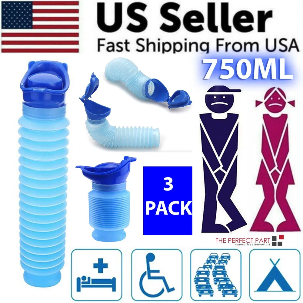 Male Female Portable Urinal Travel Camping Car Toilet Pee Bottle Emergency Kit photo 3
