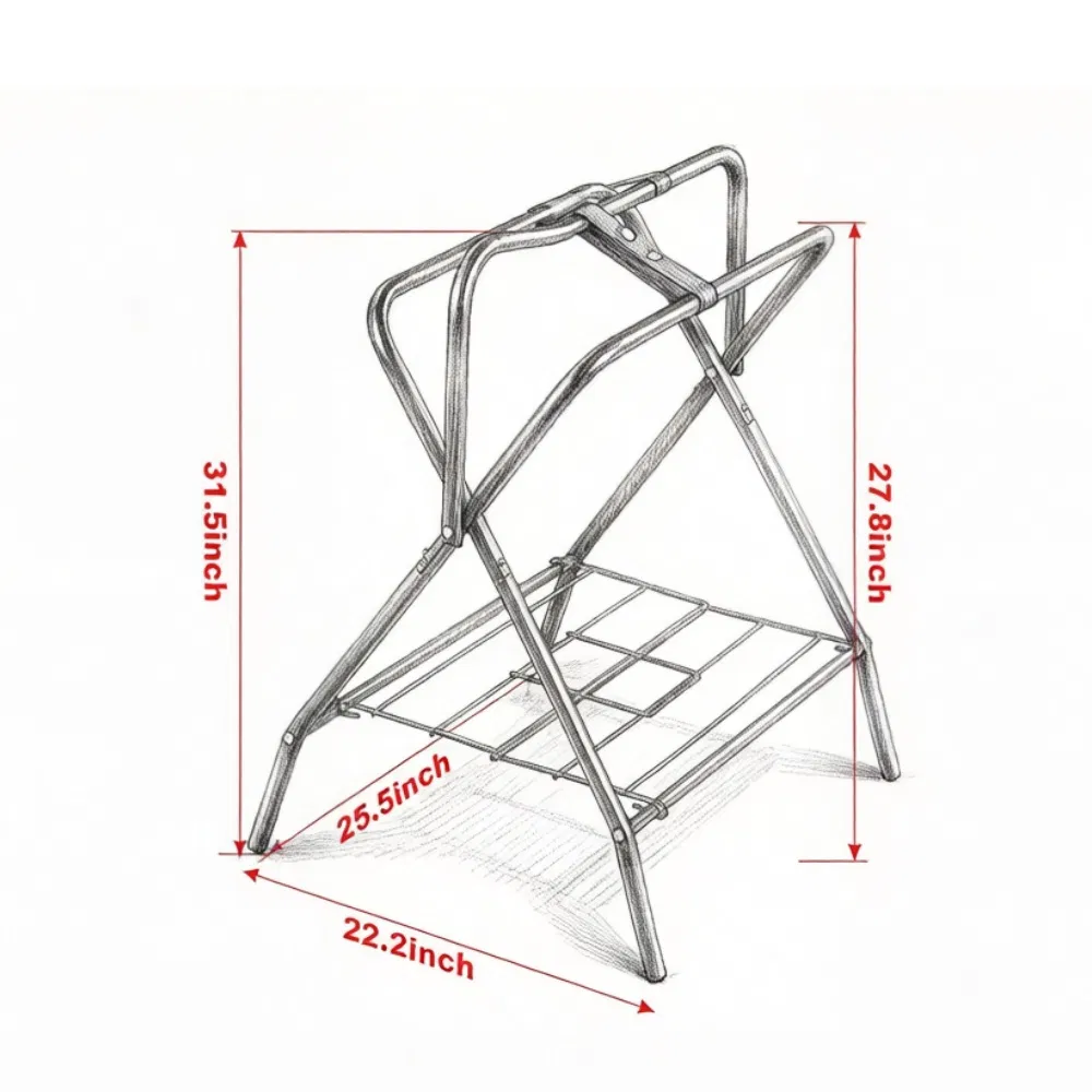 Folding Saddle Rack with Foldable for Garage photo 3