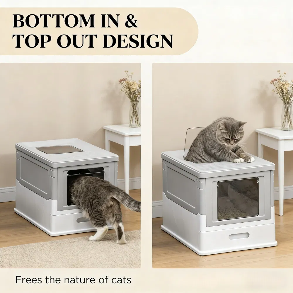 Stainless Steel Enclosed Litter Box for Cats photo 7