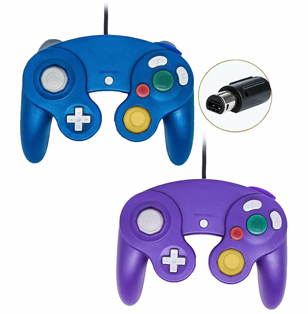 2 Pack Wired NGC Controller Gamepad for Nintendo GameCube GC & Wii U Console USA photo 6