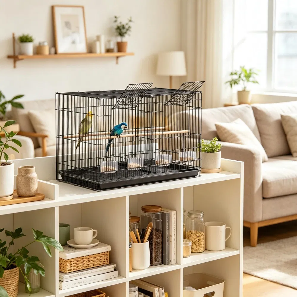 Bird Cage with Easy to Clean 760 X 460 X 455 Mm photo 1