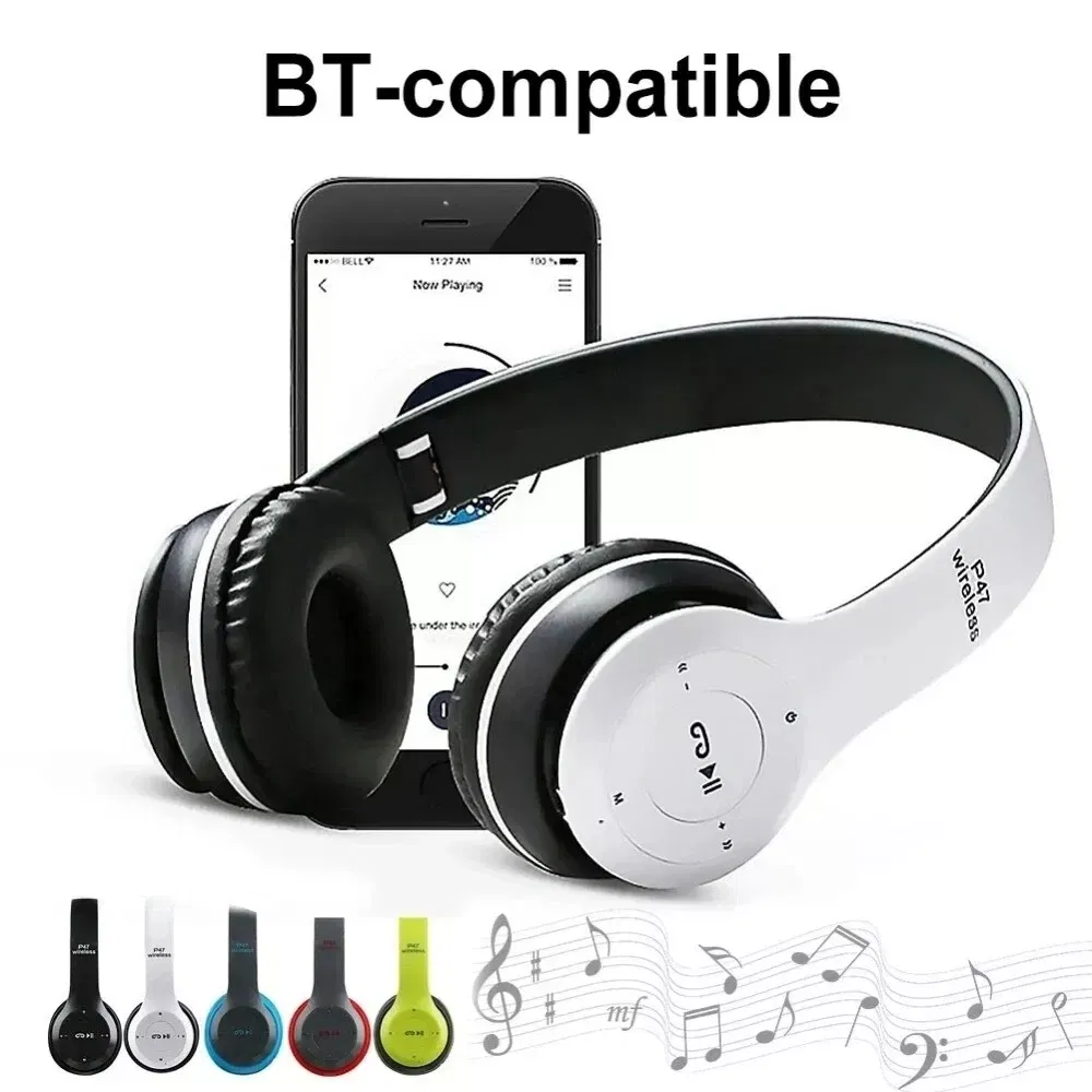 Wireless Bluetooth 5.0 Headphones Headset Over-Ear FM Radio MIC Foldable TF Card photo 3