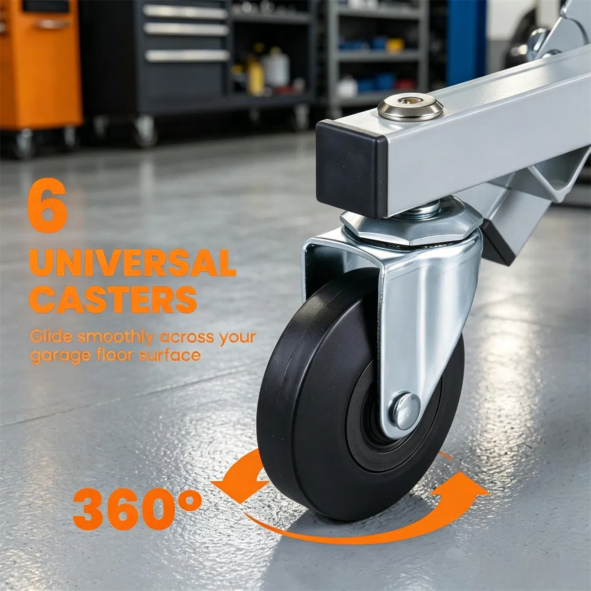 36" 2-in-1 Mechanic Creeper Seat with 360 Swivel Casters, Heavy Duty Metal Frame Auto Repair Rolling Stool with 1.5" Thick Oil-Proof Cushion for Garage Car Maintenance photo 6