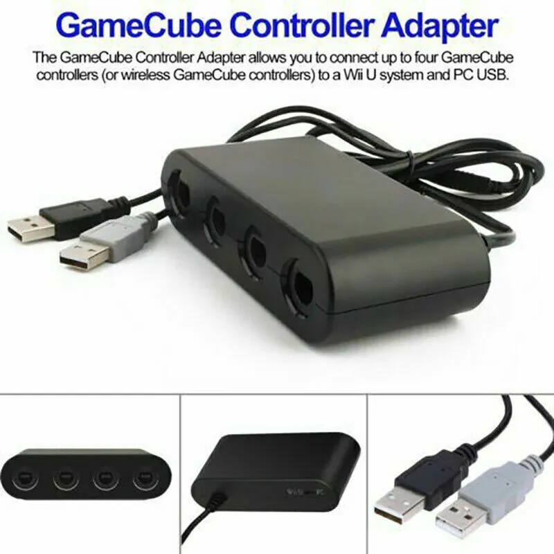 GameCube Controller Adapter 4 Port For Nintendo Switch Wii U & PC USB NEW TURBO photo 8