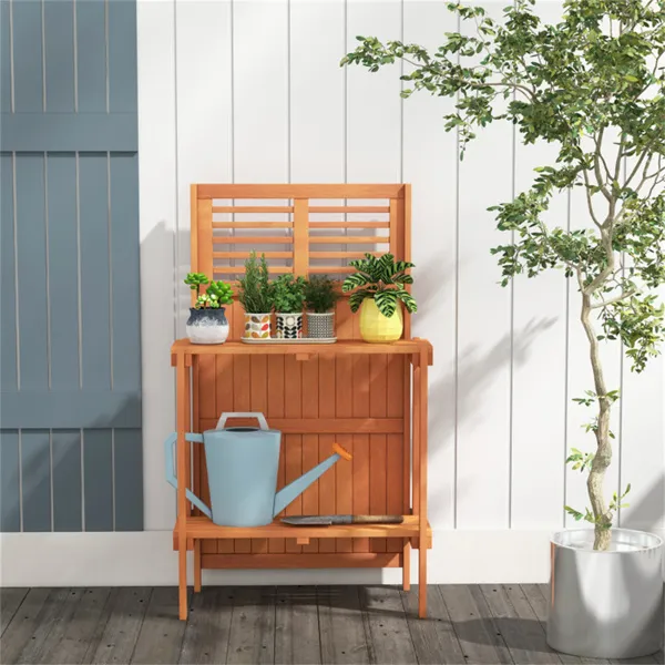 Foldable outdoor garden potted plant platform photo 6