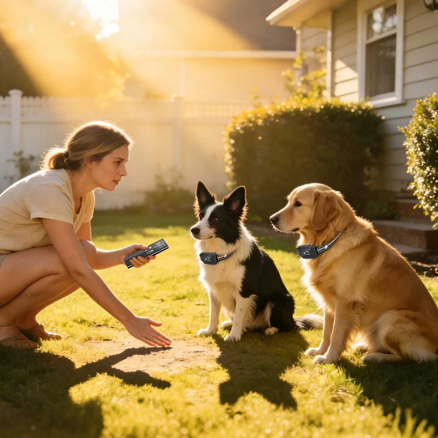2-in-1 Dog Shock and Bark Collar Dog Training Collar with Remote 1/2/3 Collars(Options) Rechargeable IP68 Waterproof with 3 Channels for Medium and Small Dogs photo 4