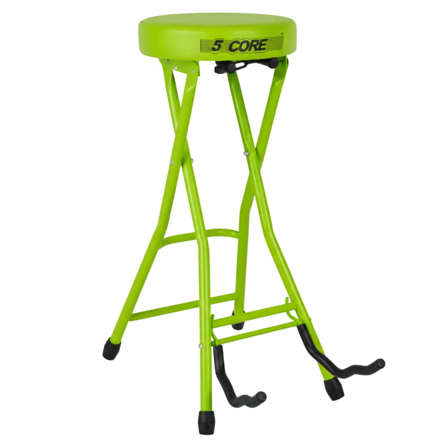 5 CORE Guitar Stool Seat Thick Cushioned Portable Durable Guitars Chair with Padded Holder Stand for Musicians - GSTOOL BLK photo 1