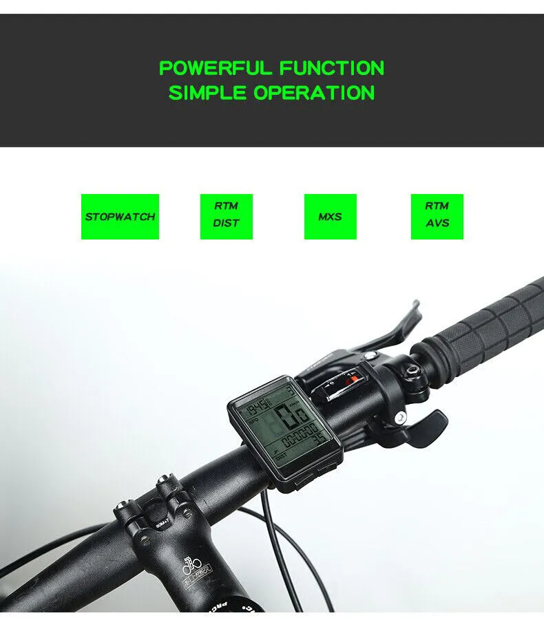 Bike Bicycle Speedometer Cycle Digital Odometer Computer Waterproof LCD Wireless photo 6