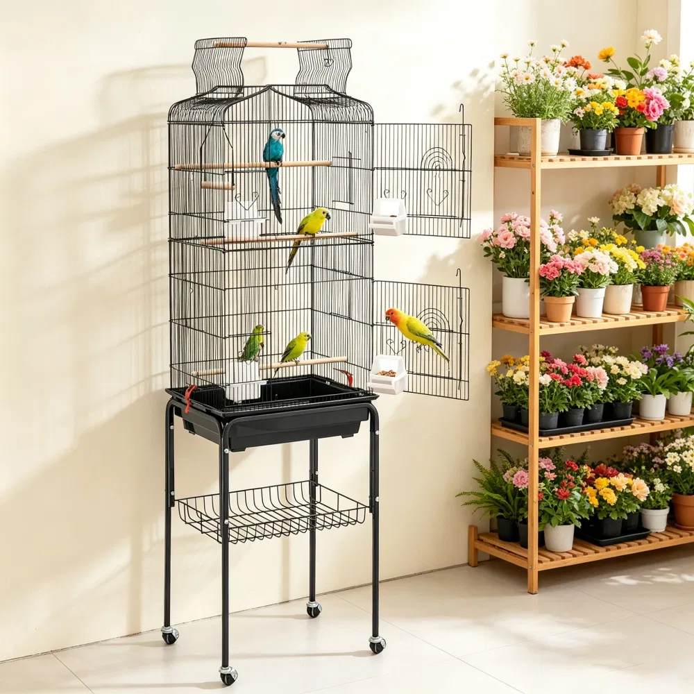 Bird Cage with Removable Sliding 17.99 X 13.98 X 59.45 in photo 3