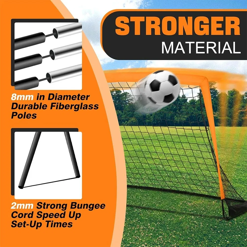 1pcs Portable Soccer Goals for Backyard Indoor and Outdoor Pop Up Soccer Goals Foldable Mobile Training Football Net photo 5