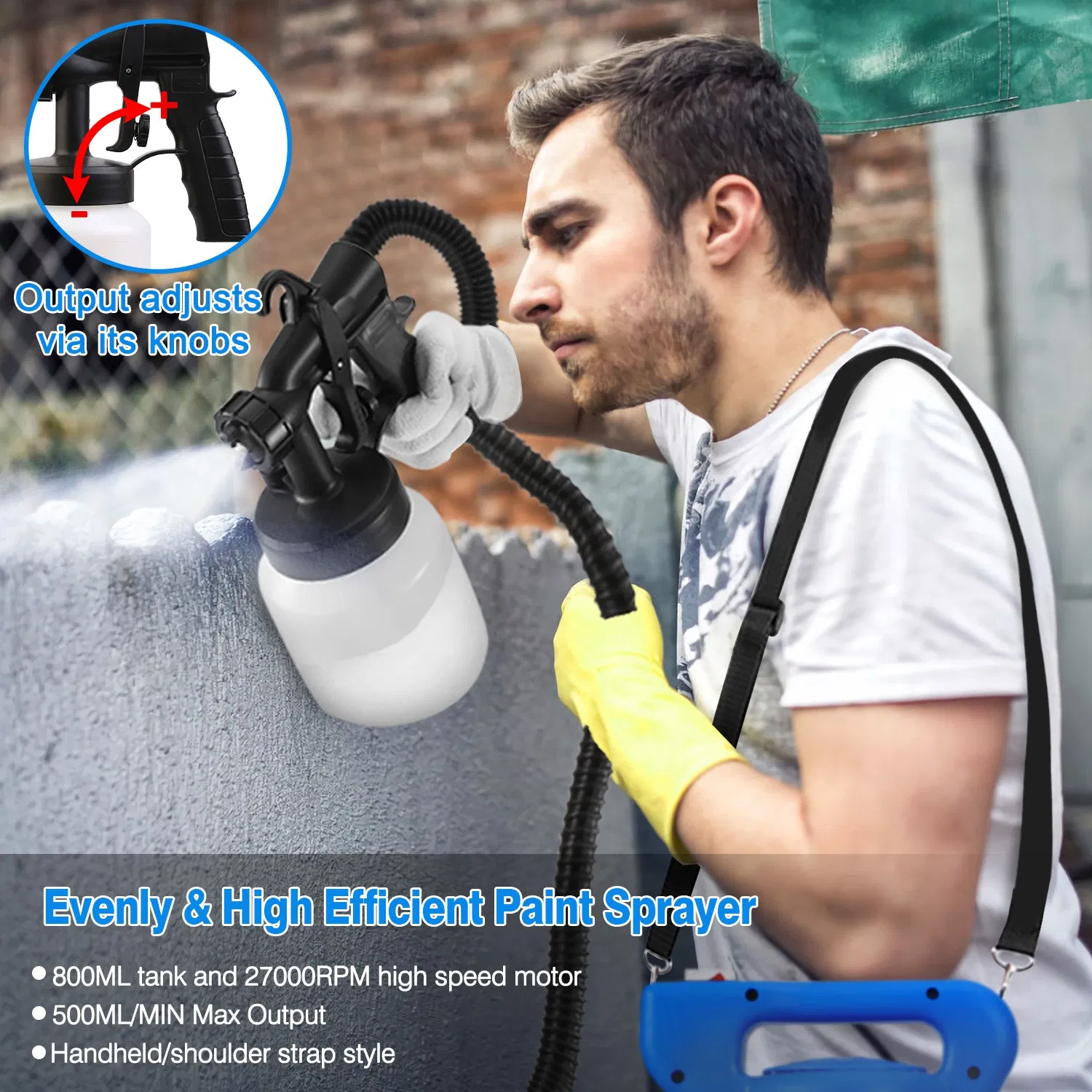 Paint Sprayer, Advanced System for Superior One-Coat Coverage, 3 Spray Patterns, Easy Cleanup, Ideal for Home and Furniture Painting photo 6