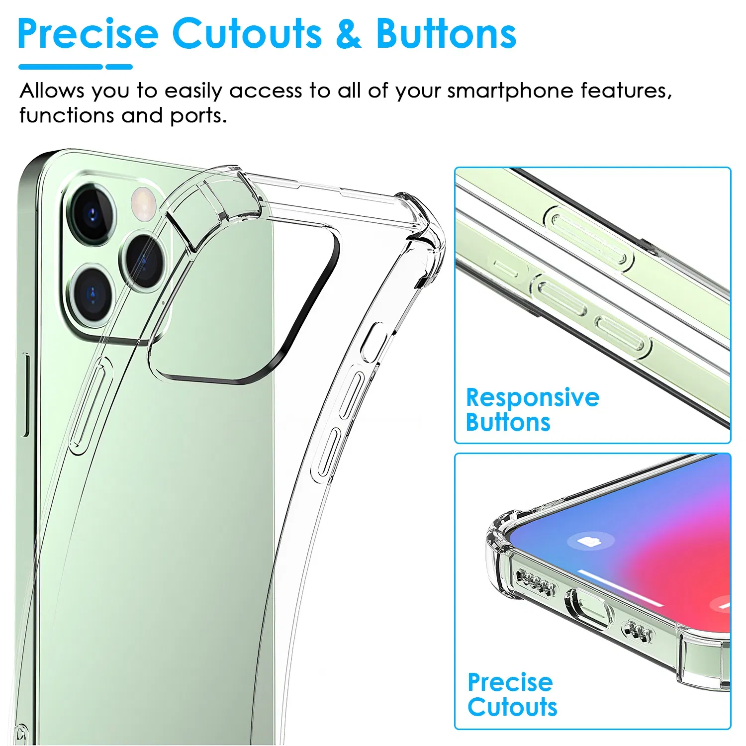 Shockproof Clear Phone Case Soft TPU Transparent Phone Cover Anti-Shock Ultra-Thin Phone Case Cover photo 4