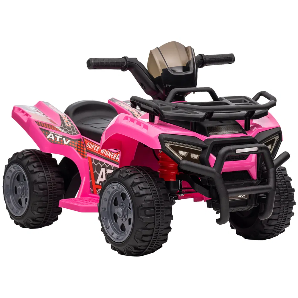 6V Kids ATV Quad, 4 Wheeler Battery Powered Electric Ride on Car with Music, Forward, for Boys and Girls Ages 18-36 Months, Pink photo 7