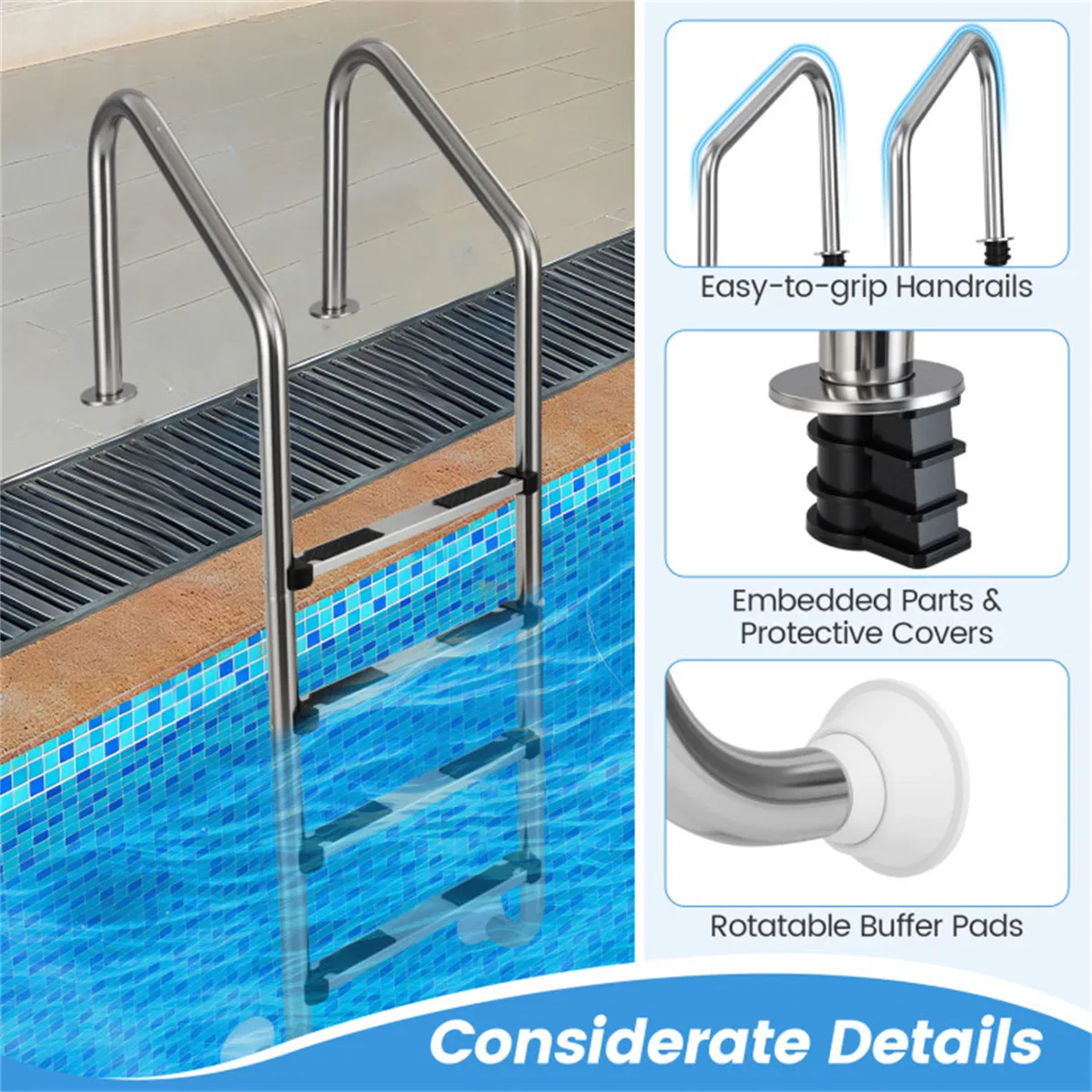 Stainless Steel Swimming Pool Ladder photo 7