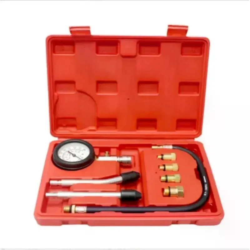 Engine Cylinder Compression Tester, 0-300PSI/0-20BAR Dual Scale with 4 Adapters & 3" Gauge, for Gasoline Engine Diagnostic photo 6