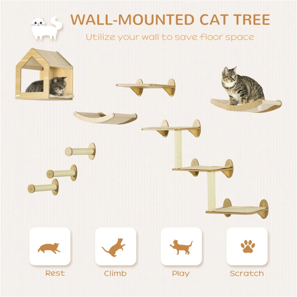 Cat Shelf Set, Cat Tower photo 4