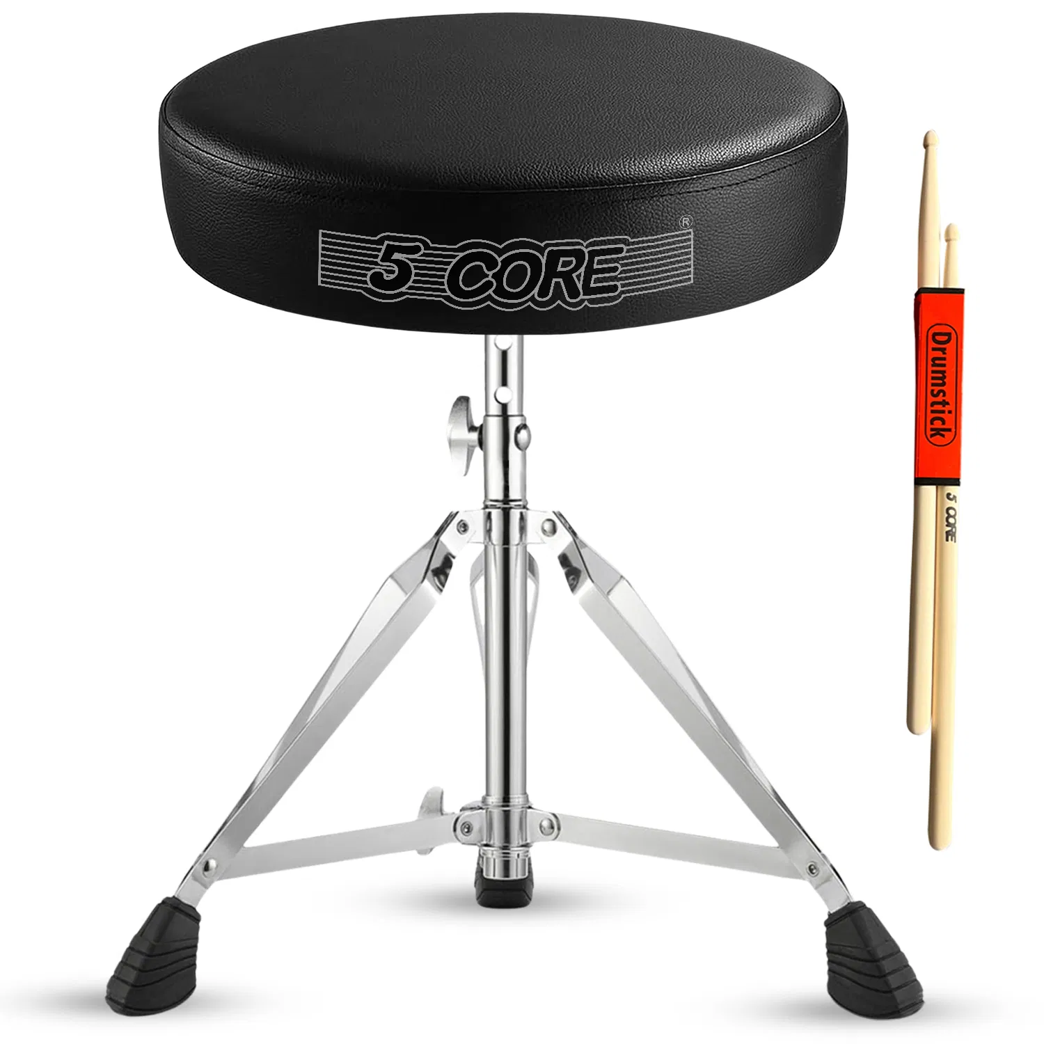 5 CORE Drum Throne Padded Guitar Stool Height Adjustable Music Chair Seat Universal for Adults & Kids with Anti Slip Rubber Feet photo 1