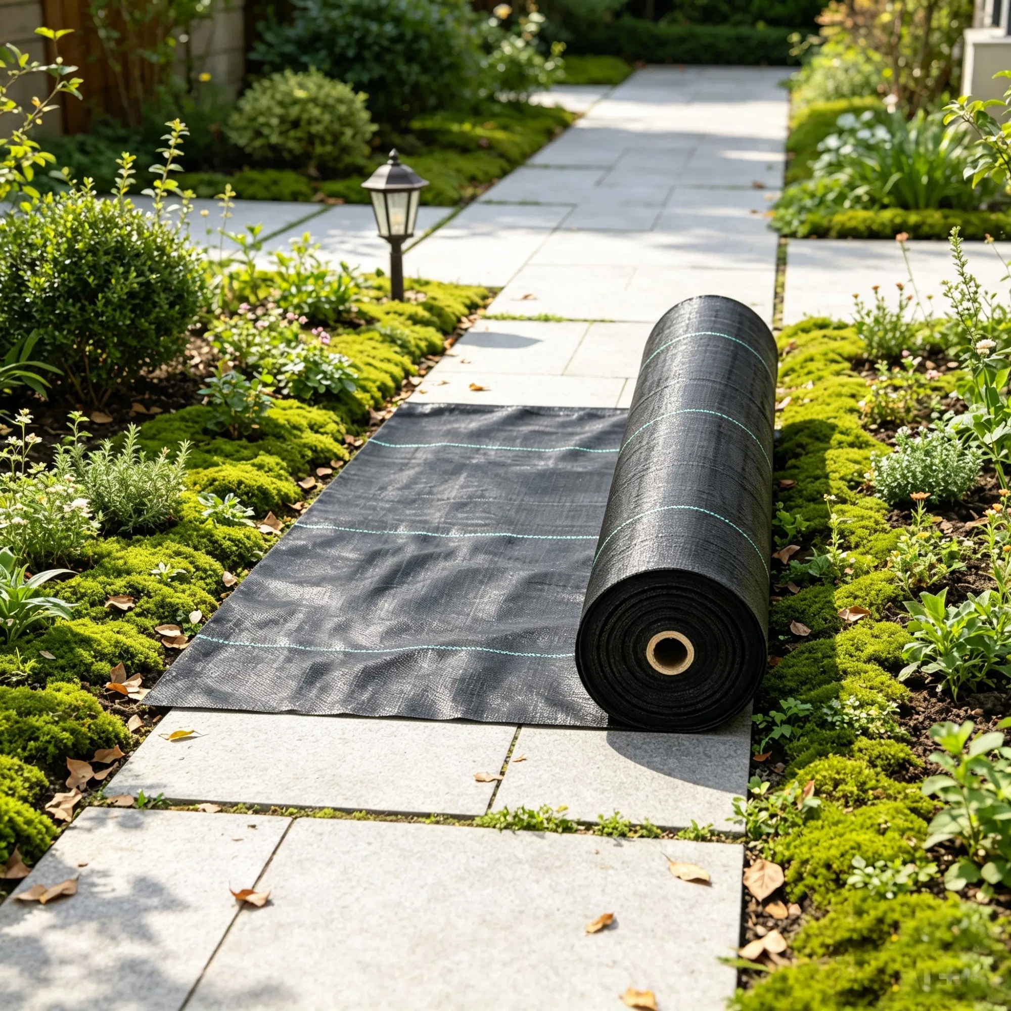 3' x 300' Heavy Duty Weed Barrier Landscape Fabric, Woven PP Geotextile Ground Cover for Driveways photo 6