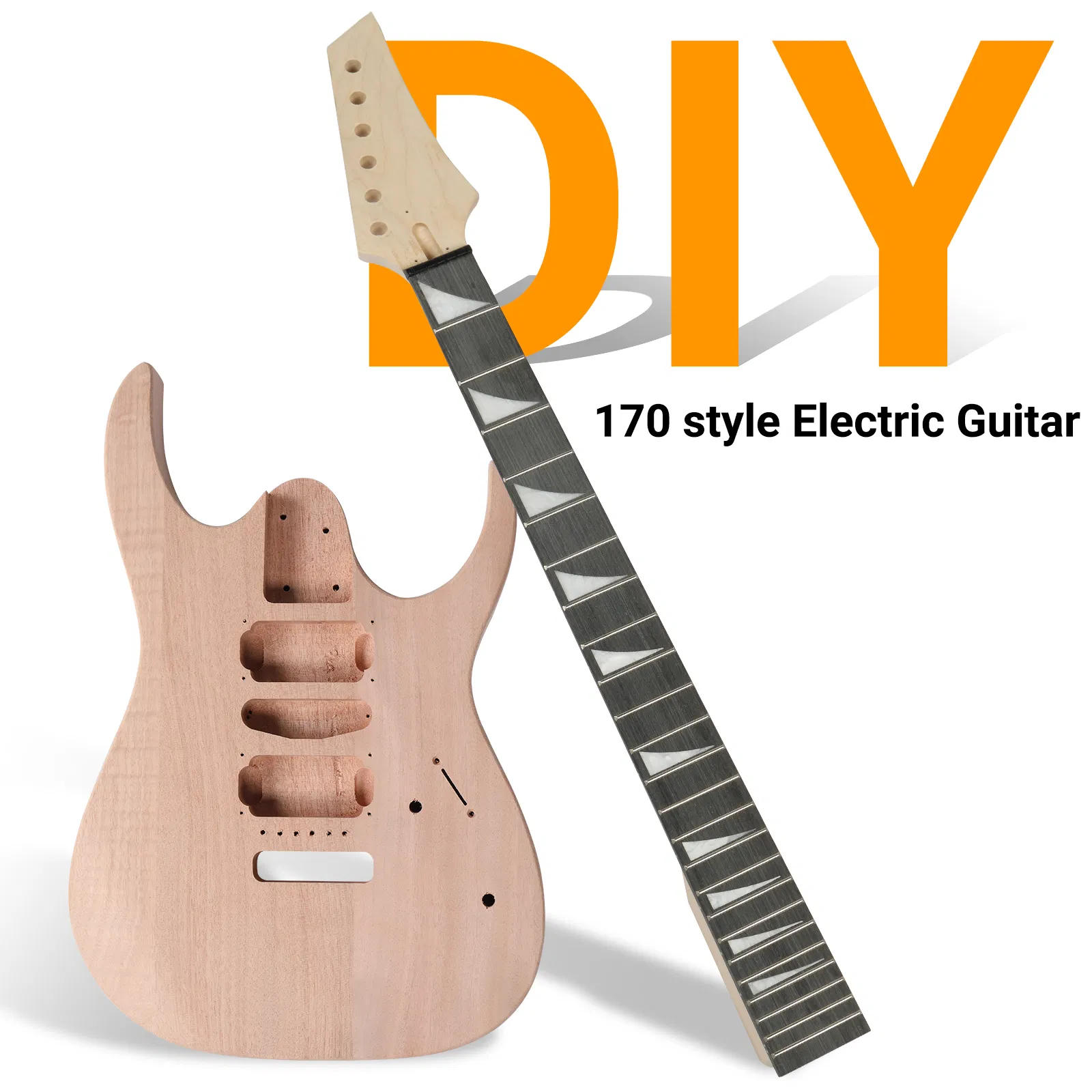 DIY 6 String 170 Style Electric Guitar Kits with Mahogany Body, Maple Neck and Accessories photo 4