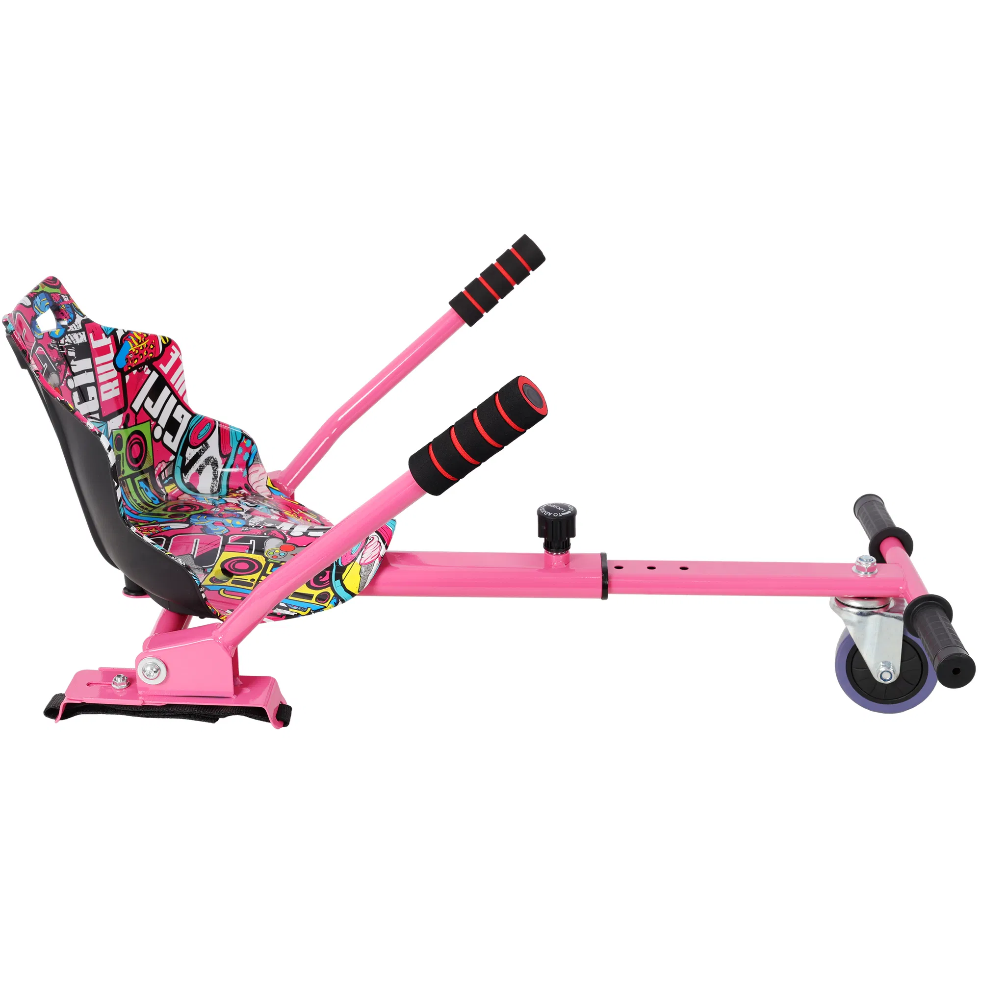 Hoverboard Seat Attachment Go-Kart,Fits 6.5" 8"10" Hoverboards,Sturdy Adjustable Off-Road Frame,Hover Cart for Family Fun,not include Hoverboard,Pink photo 4