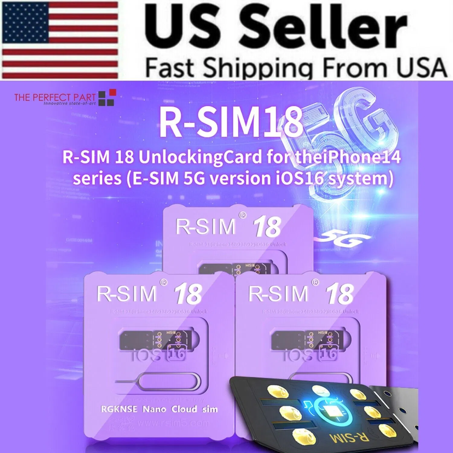 R-SIM18 RSIM 18 Nano Unlock Card For iPhone 14 Plus 13 12 11 Pro Max X XR iOS 16 photo 1