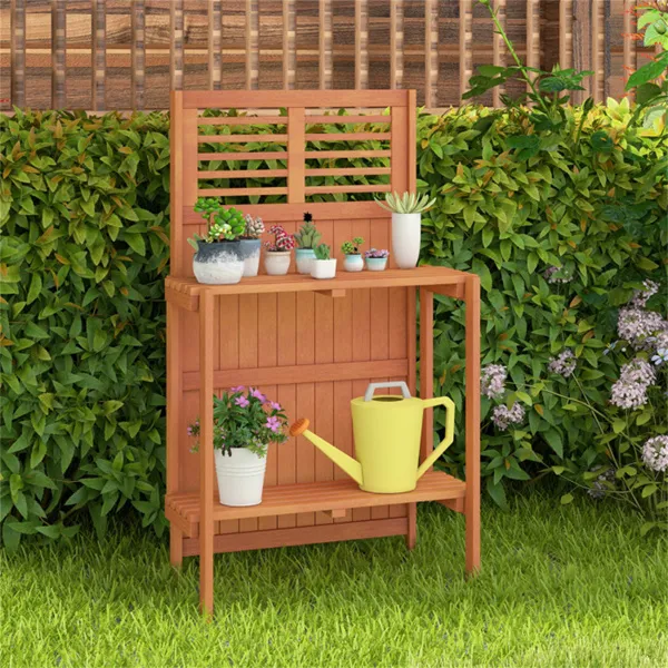 Foldable outdoor garden potted plant platform photo 5