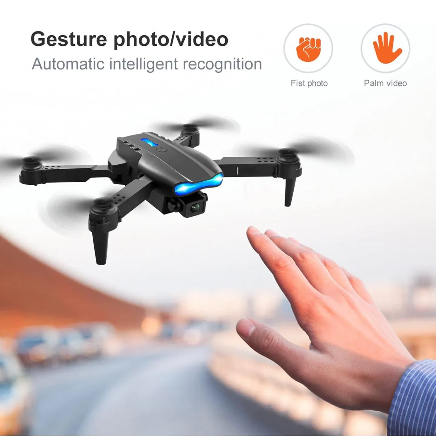 E99 dual-camera aerial photography drone, capable of shooting in high-definition with dual cameras. Equipped with a portable storage bag and a complete set of accessories, it records wonderful moments photo 4