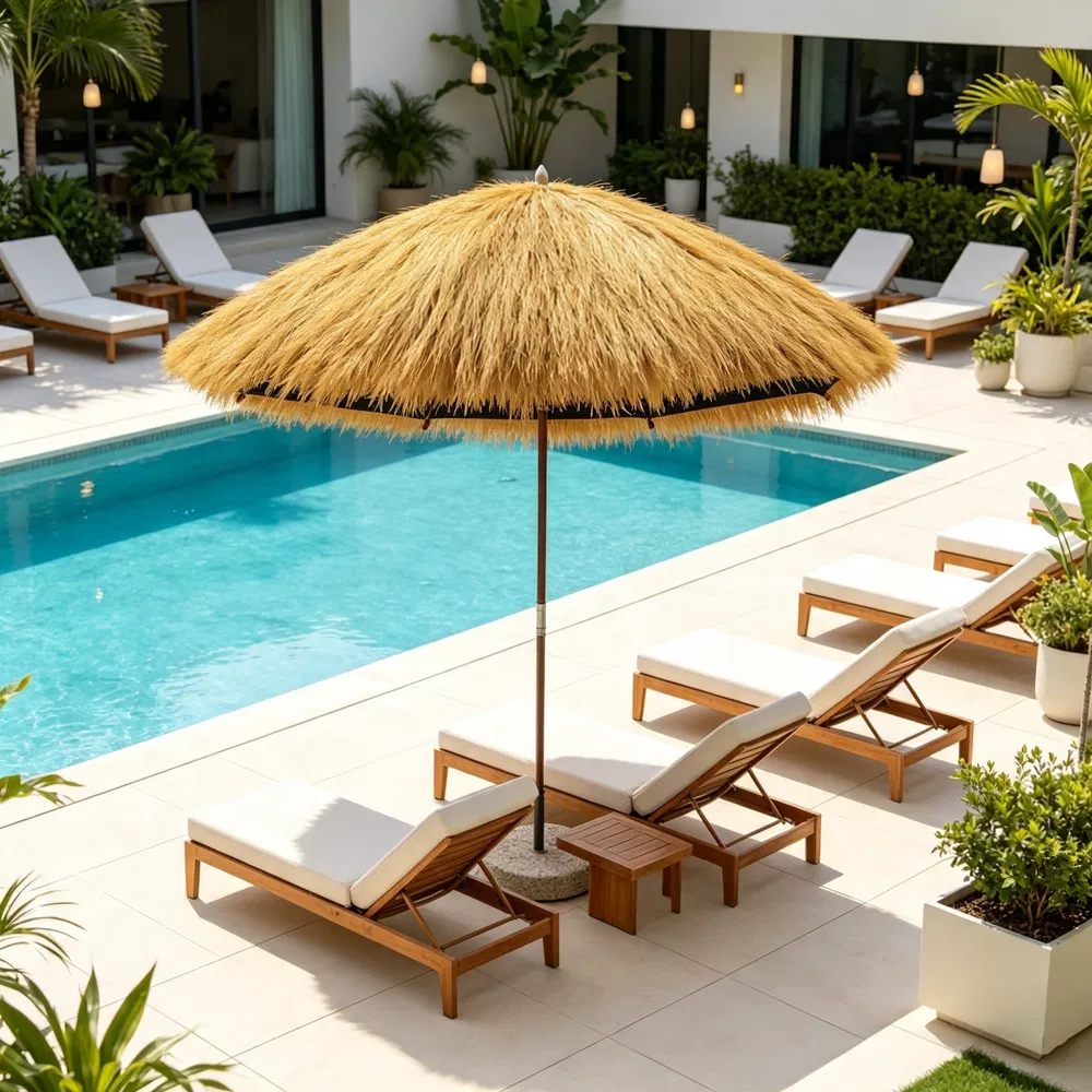 Waterproof Artificial Thatch Roof Roll (1.3 x 3.9 ft) for Bar & Tropical Dcor(Only artificial thatched roof roll) photo 7