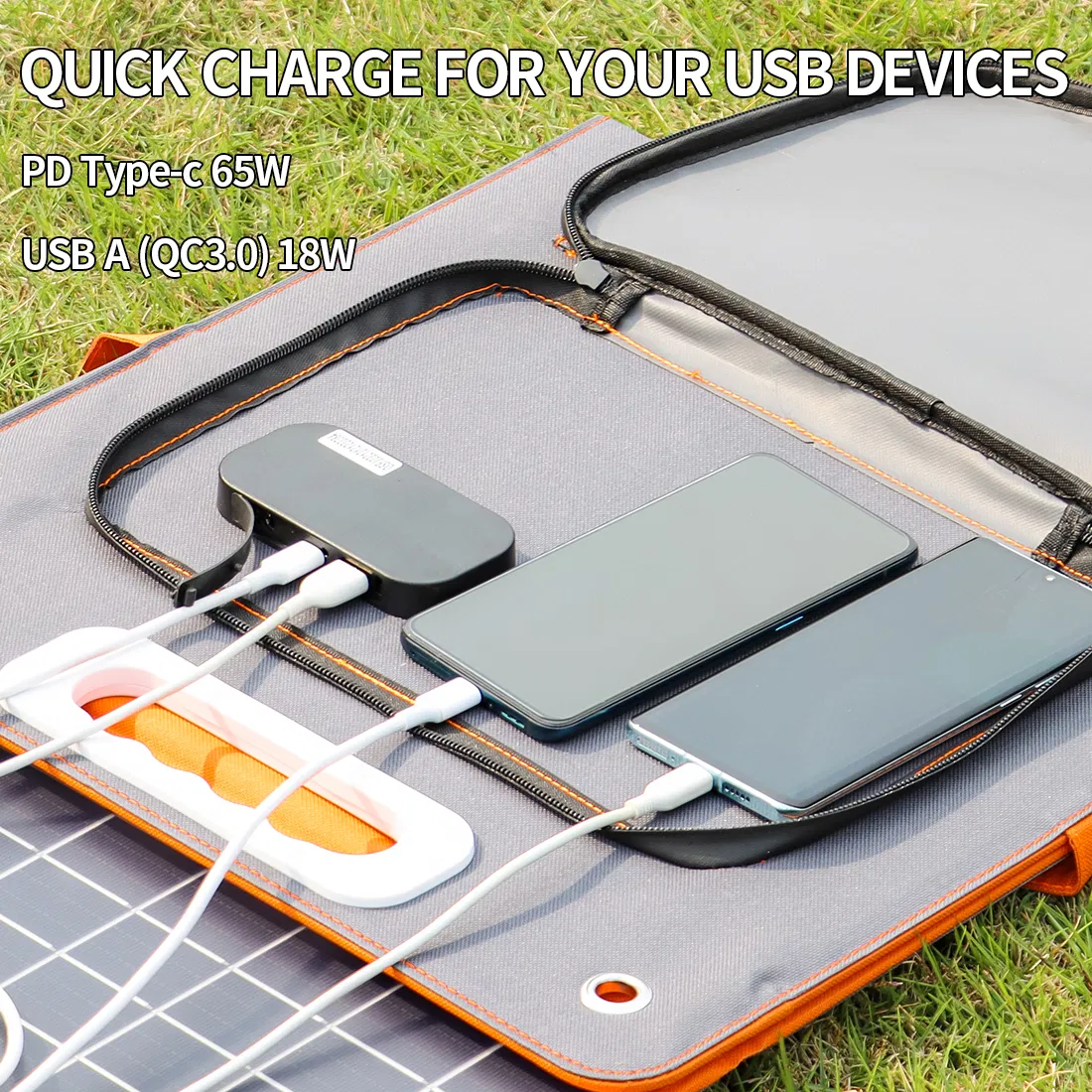 200W (Peak 400W) Portable Power Station with 60W Solar Panel,Power Backup Lithium Battery 172.8Wh Power Supply withAC Outlet DC Port USB QC3.0 Solar Portable Generator for Gift Home Outdoor Camping photo 7