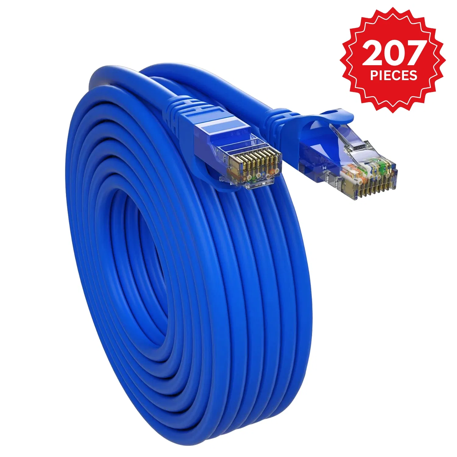 5Core Cat 6 Ethernet Cable 20ft Long Computer Internet Cables WiFi RJ45 Cord photo 1