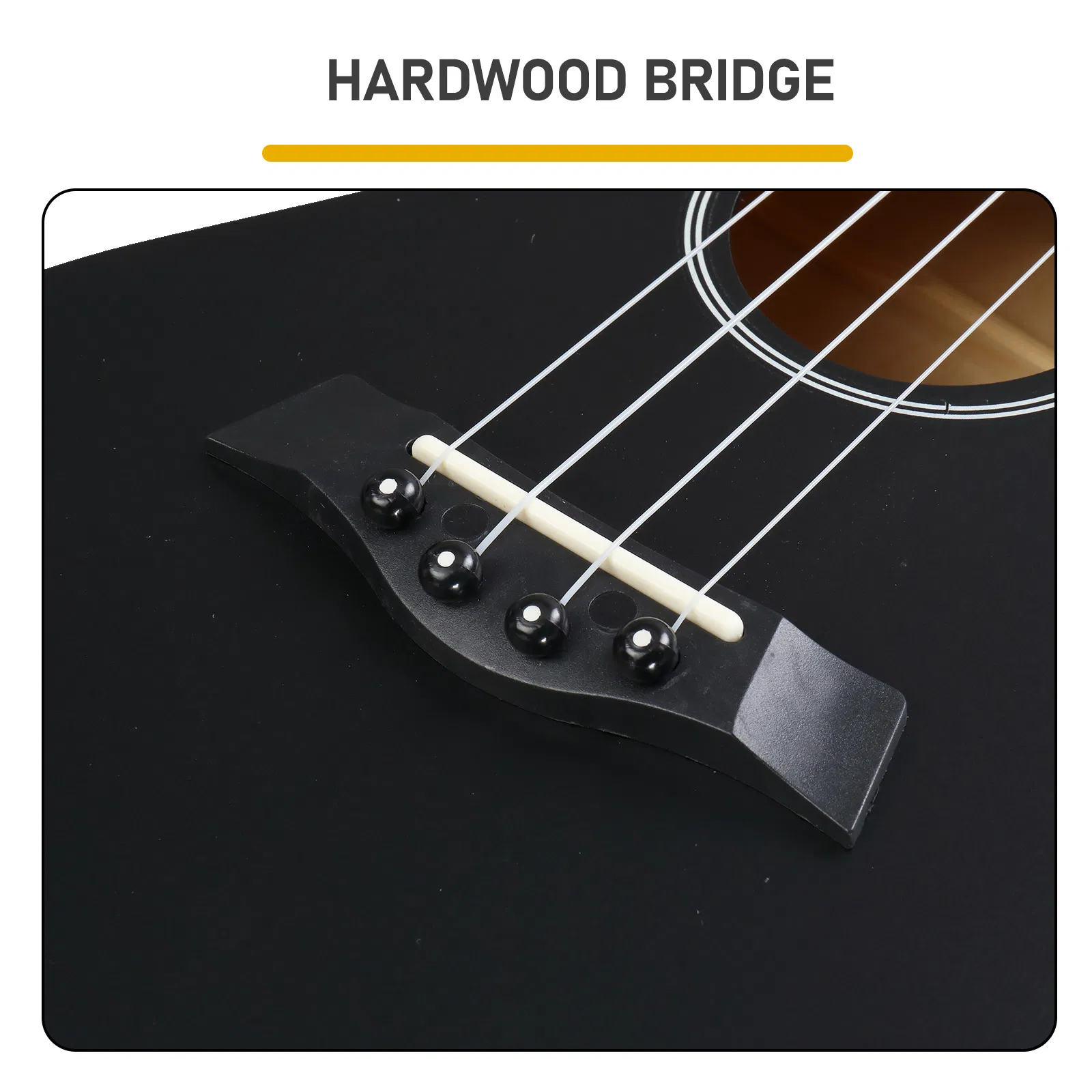 23in Linden wood body rosewood fingerboard ukulele, cotton bag, capo, strap, picks*2, tunerStringsDust cloth photo 8