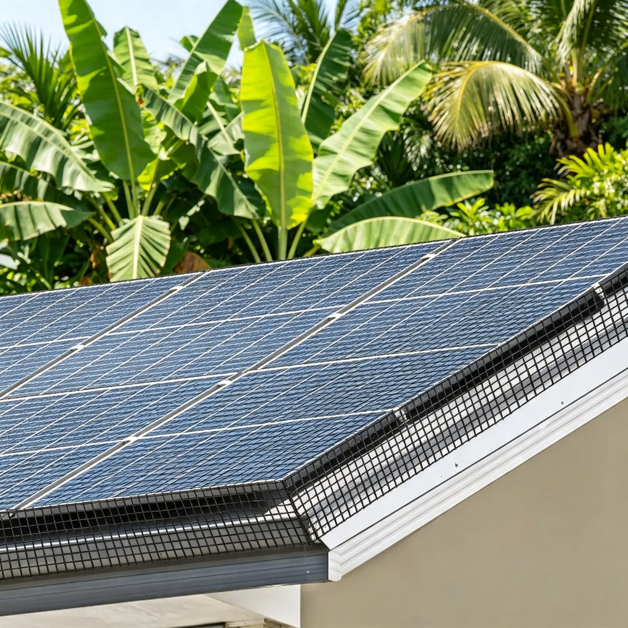 8" x 100ft Solar Panel Bird Guard Kit, Rust-Proof PVC Coated Critter Guard Mesh with 100pcs Aluminum Fasteners photo 4