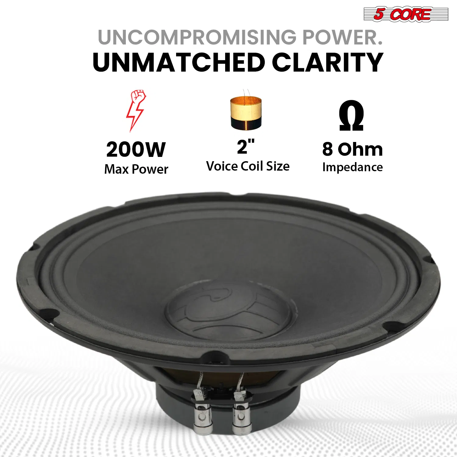 5 Core 12 Inch Speaker Car Audio 200W Powerful Replacement Component Driver 4/8 Ohm Loudspeaker System photo 5