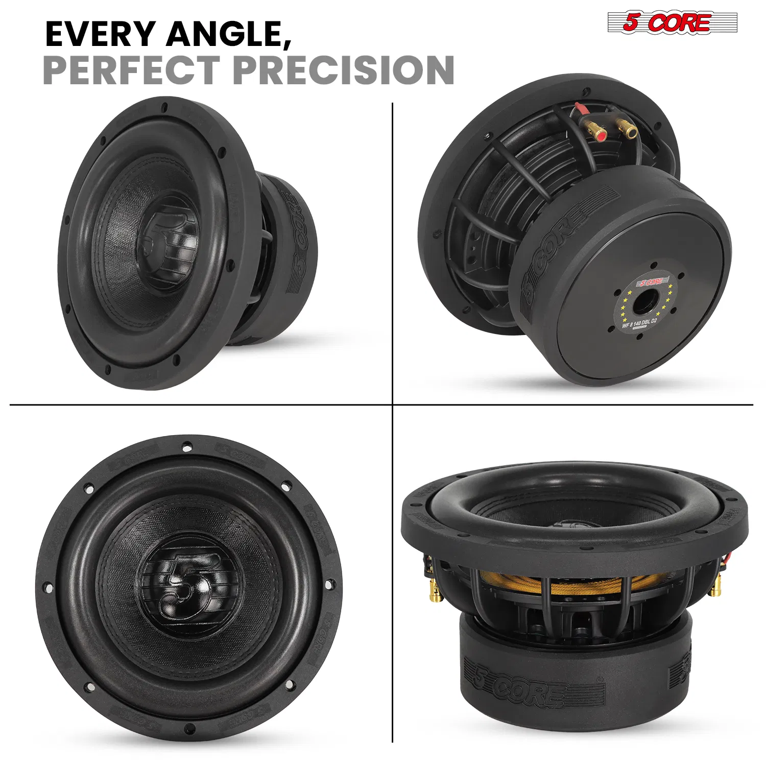 5 Core Subwoofer 6.5/ 8 Inch Dual 2/4 Ohm Car Audio Replacement Speaker photo 3