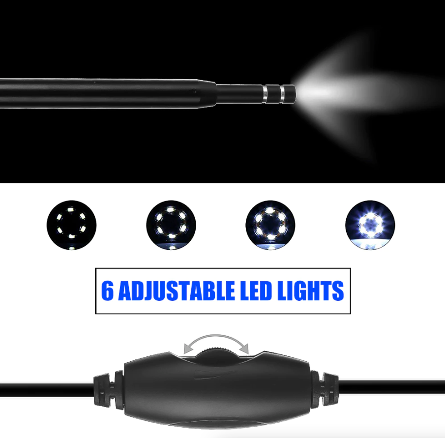HD LED Ear Endoscope Otoscope Camera Wax Pick Cleaning Tool Cleaner Removal Kit photo 4