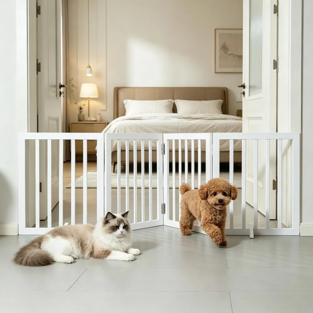 Modern Pet Barrier with Freestanding 80.3 Inches for Indoor photo 6
