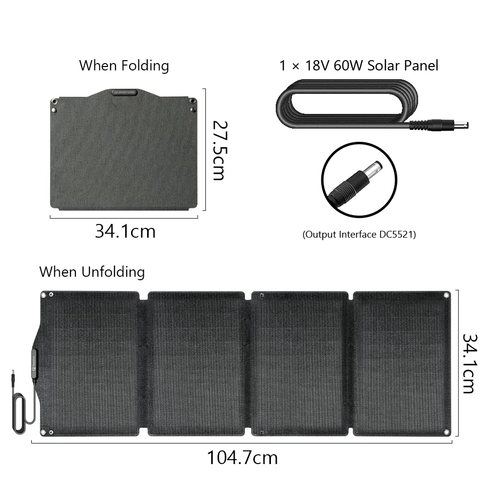 200W Portable Power Station;  FlashFish 40800mAh Solar Generator with 60W 18V ETFE Portable Solar Panel;  Flashfish Foldable Solar Charger photo 4