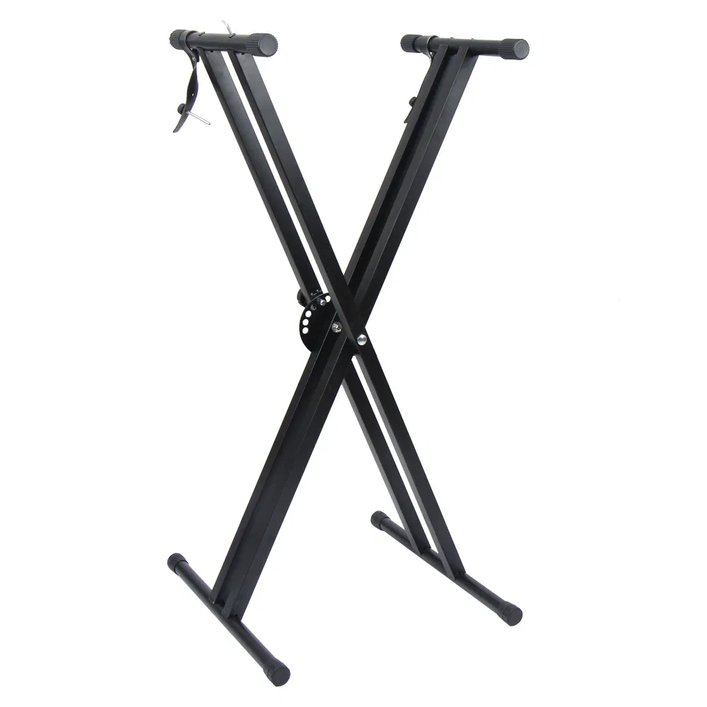 [Replace 57435105]Dual-tube X-Shape Keyboard Stand Black photo 4