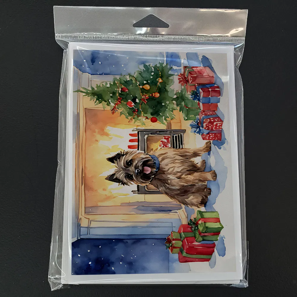 Cairn Terrier Christmas Greeting Cards Pack of 8 Blank Cards with Envelopes Whimsical A7 Size 5x7 Blank Note Cards photo 3