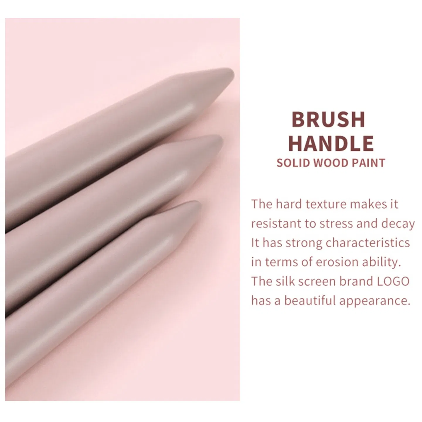 13-piece pink makeup brush set, complete for face and eye application, soft bristles for smooth powder pickup, comes with a velvet storage pouch photo 7