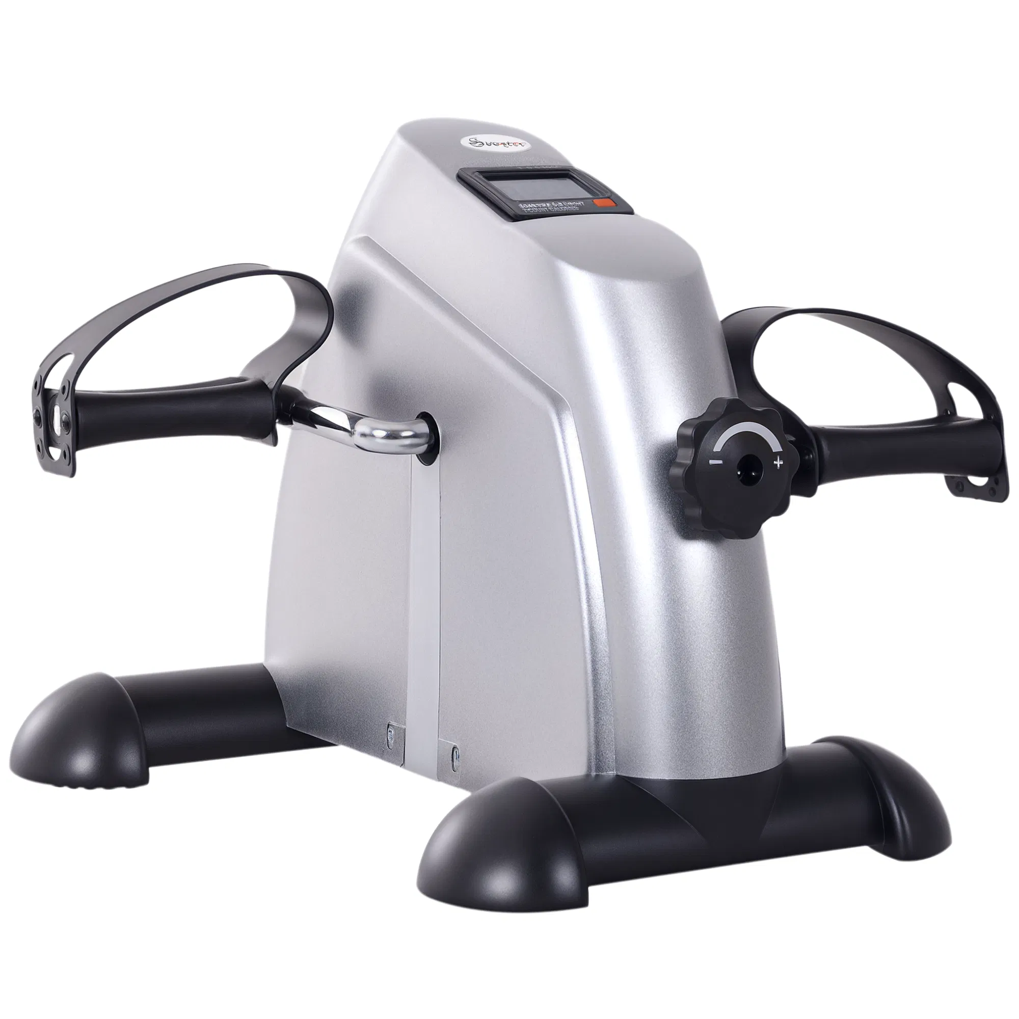 Portable Mini Pedal Exercise Bike Indoor Cycle Fitness Arm Leg w/ LCD Display, Silver photo 1