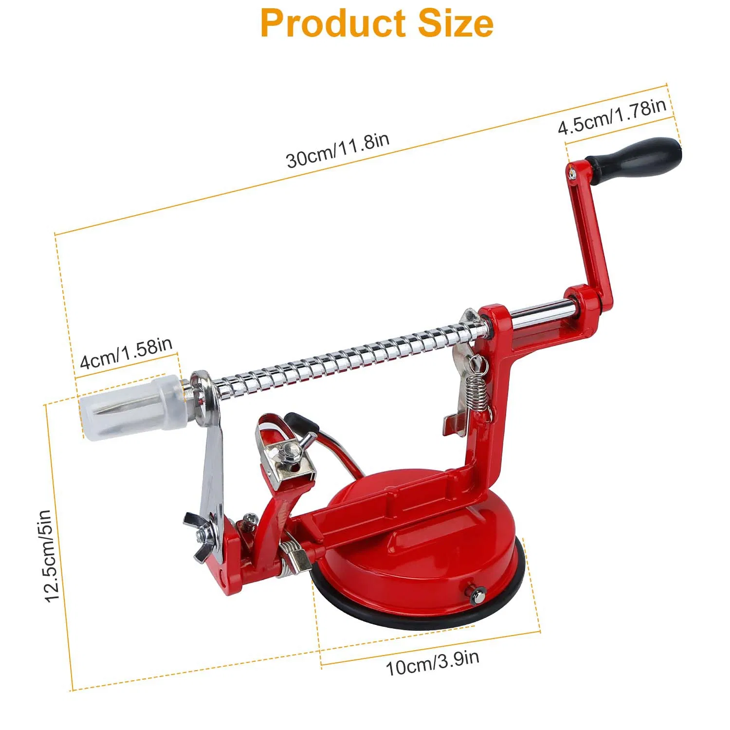 3In 1 Apple Peeler Manual Rotation Potato Fruit Core Slicer Kitchen Hand Cracking Corer photo 8