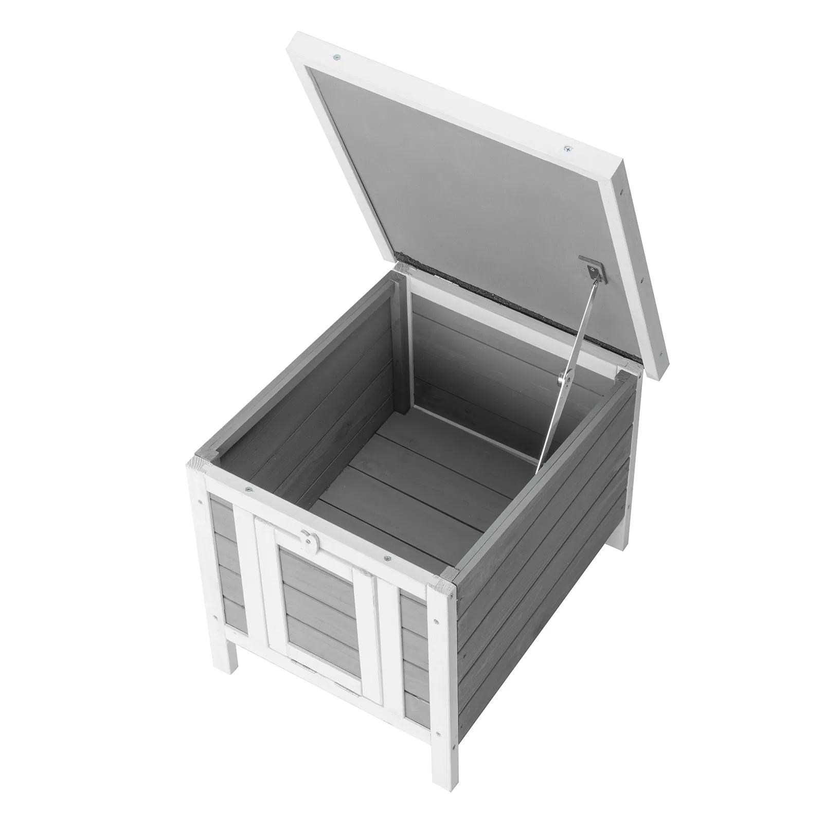 20" Wooden Waterproof Rabbit Hutch Pet Bunny Small Animal House Habitat Gray photo 5